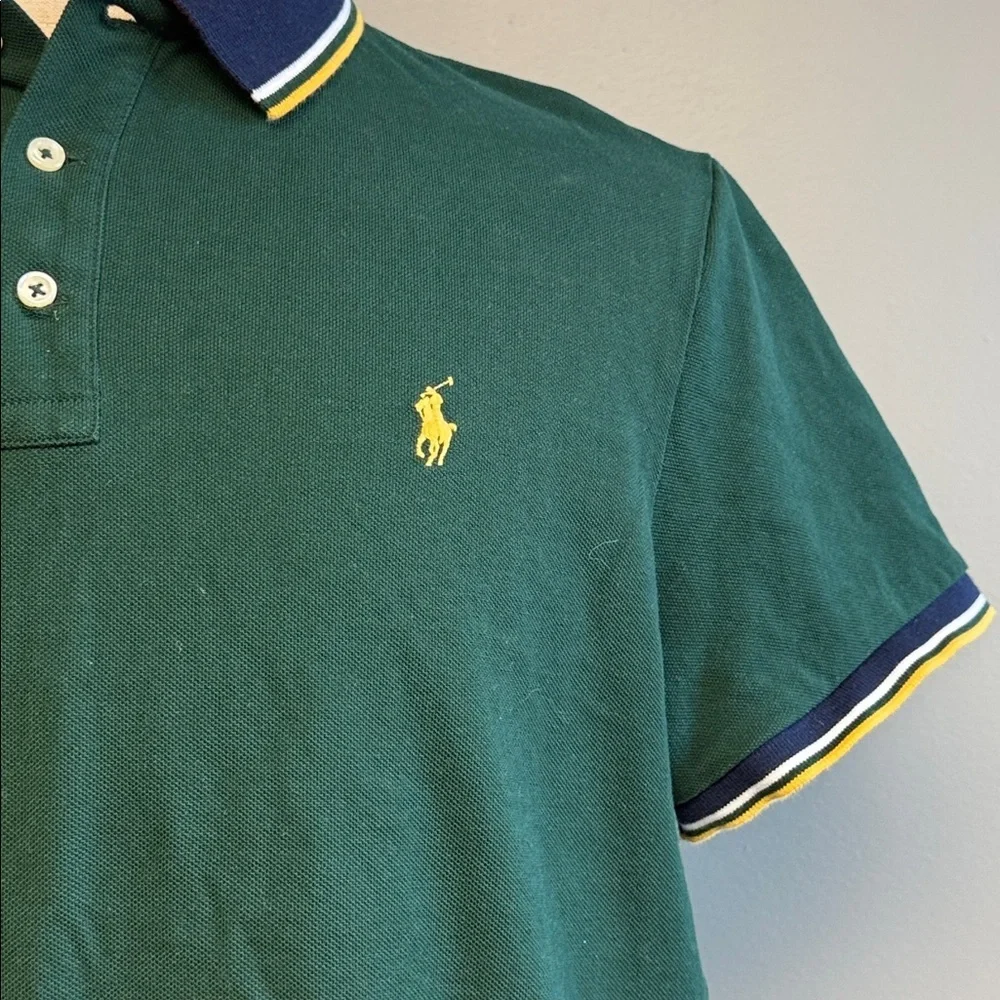 Polo Ralph Lauren Green Cotton Polo Shirt XL Classic Fit Logo
